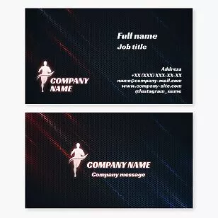 Runner Running Business Card Template