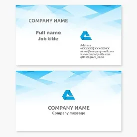 Business card template. Abstraction. Letter A.
