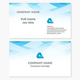 Business card template. Abstraction. Letter A.