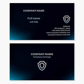 Business card template "Shield". Security. Security agency.