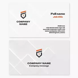 Abstract Lock Logo | Security & Protection Business Card Template