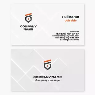 Abstract Lock Logo | Security & Protection Business Card Template