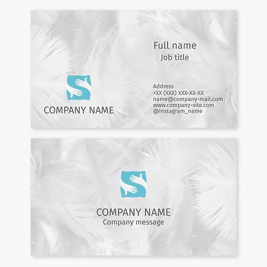 Pillow Themed Business Card Template