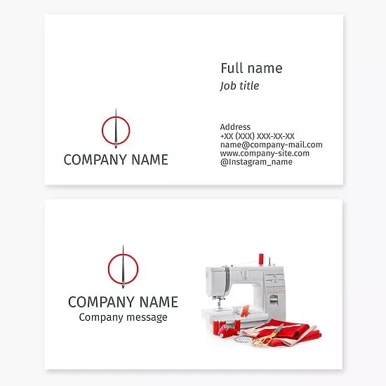 Sewing Business Card Template