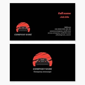 Business card template Japanese cars