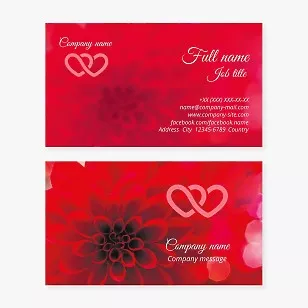 Abstruct Red Rose Business Card