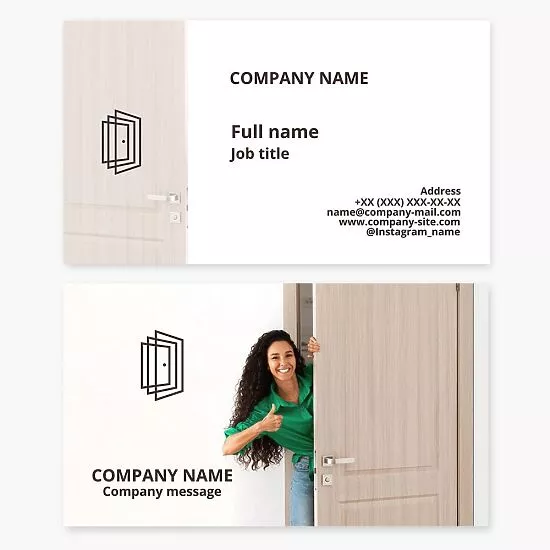 Interior Design | Door Business Card Template