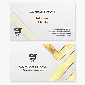 Business card template. Snake catcher.
