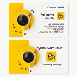 Coffee business card template