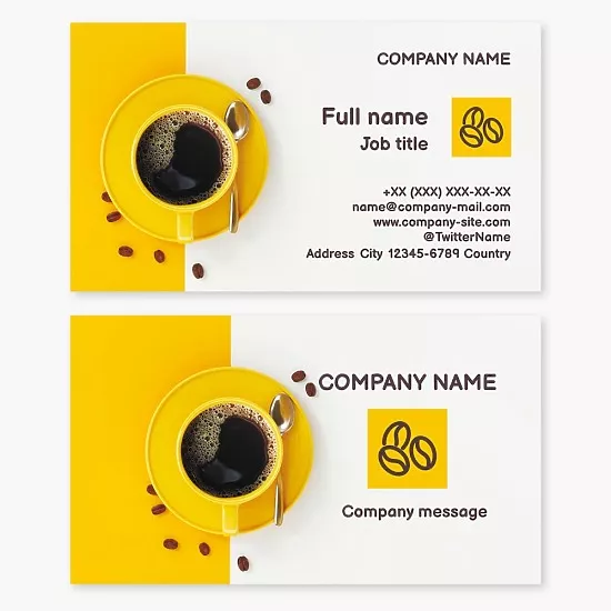 Coffee business card template