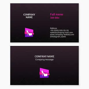Business card template. Shoe store.