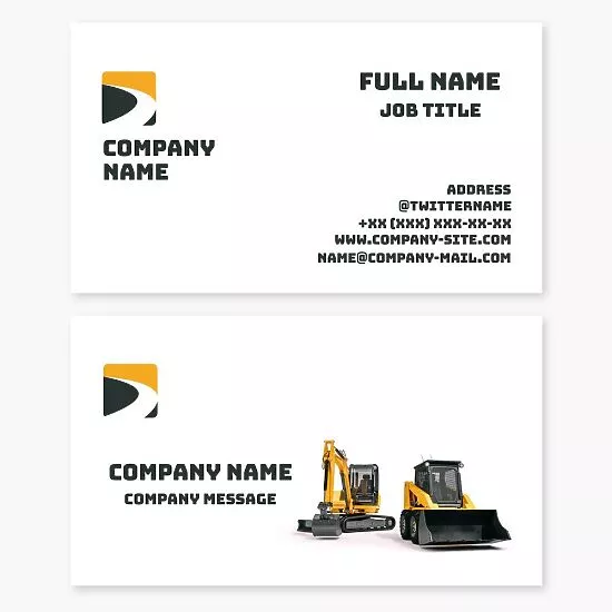 Construction Business Card Template