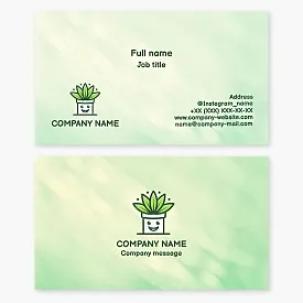 Garden and Indoor Plants Business Card Template
