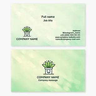Garden and Indoor Plants Business Card Template