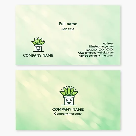 Garden and Indoor Plants Business Card Template