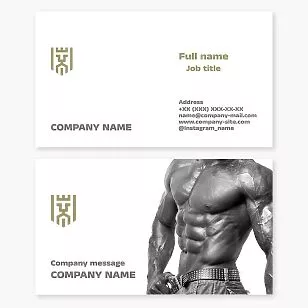 Male Model Business Card Template