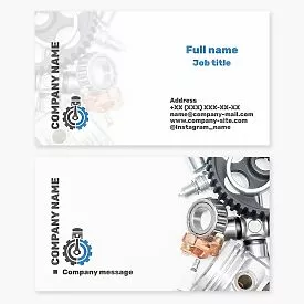 Auto Repair Mechanic Business Card Template