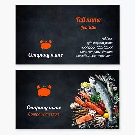 Seafood business Card Template