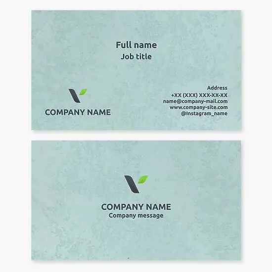 Abstract Letter V Logo Business Card Template