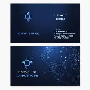 Blue Networking Business Card Template