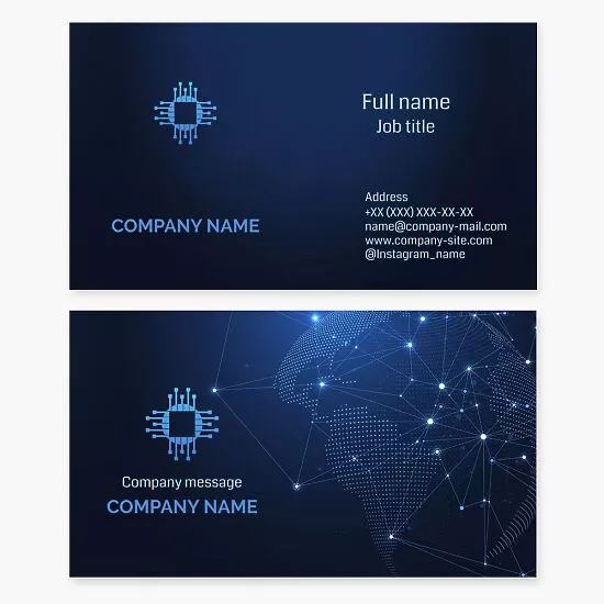 Blue Networking Business Card Template