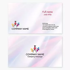 Business card template for shopping center, clothing store.