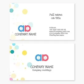 Business card template. Baby products. Two A's.