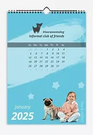 People with dogs calendar template