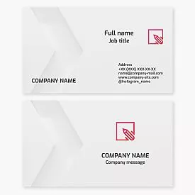 Red Pencil Paper Logo | Generic Business Card Template