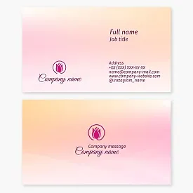 Beauty salon business card template. Letter O.