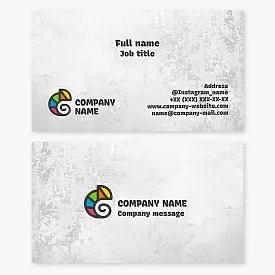 Color Chameleon. Business card template for a color studio. Paints, varnishes, enamels. Painting services.