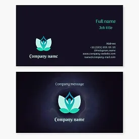 Yoga business card template