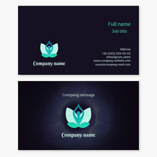 Yoga business card template