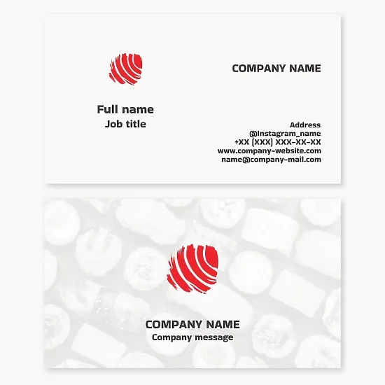 Sushi Restaurant Business Card Template