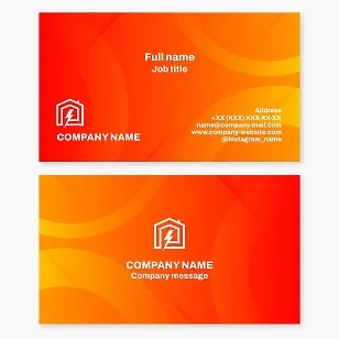 Business card template. Electrical and heating equipment.