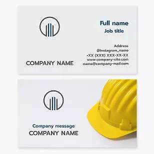 Construction Architect Business Card Template