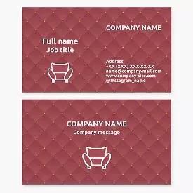 Sofa | Couch | Furniture Store | Business Card Template