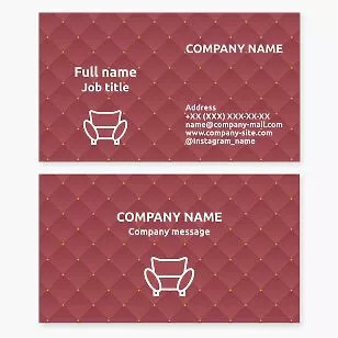 Sofa | Couch | Furniture Store | Business Card Template