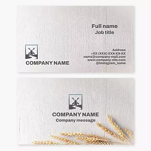 Agricultural Wheat Business Card Template