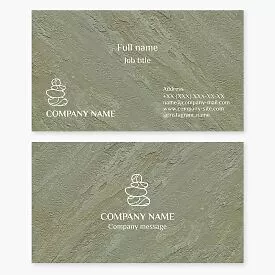 Stacked Stones Logo | Textured Business Card Template