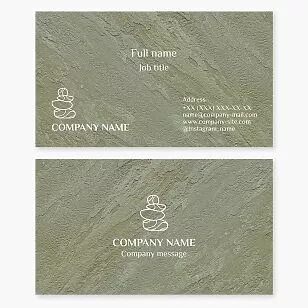 Stacked Stones Logo | Textured Business Card Template