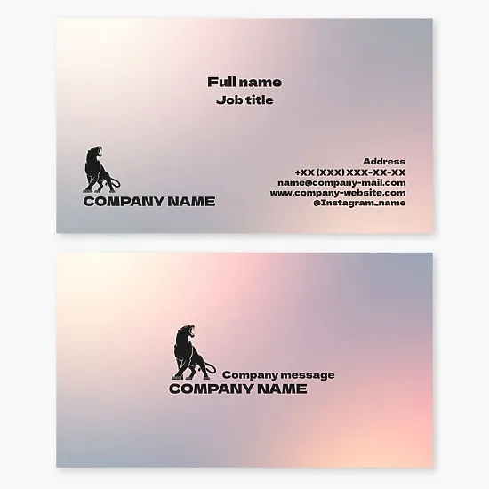 Business card template. Black Panther.