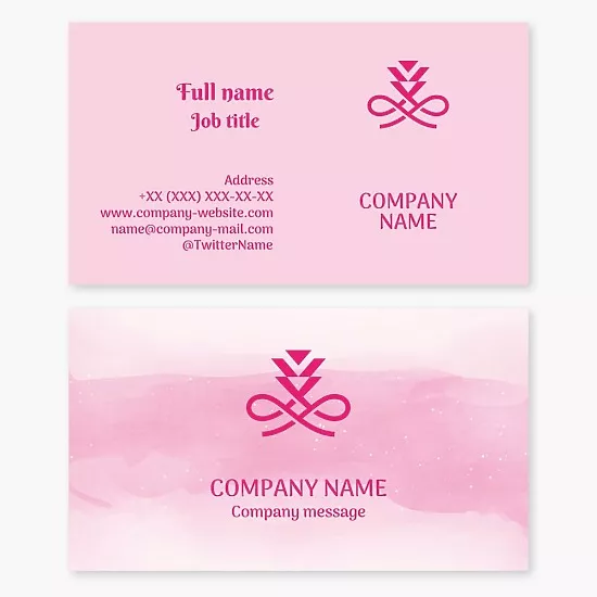 Business card template Flower, abstraction, beauty