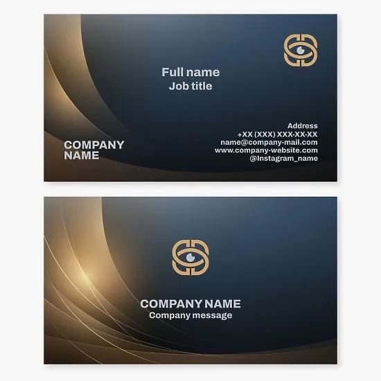 Business card template. Abstract. Letters B, B, or G, G. Symbol of vision, vigilance, protection, and wisdom.
