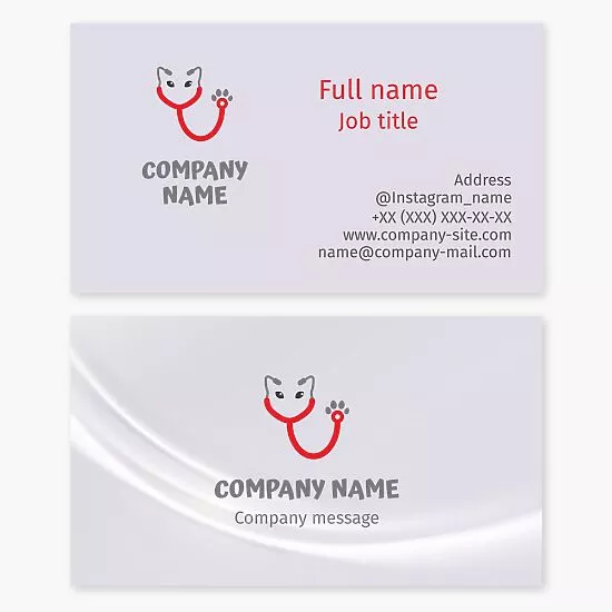 Veterinary Business Card Template