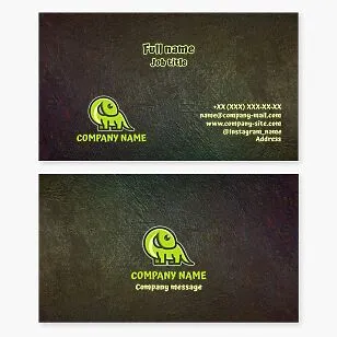 Business card template. Children's style. Dinosaur. Children's products.