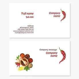 Spices Business Card Template