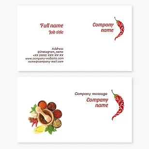 Spices Business Card Template