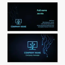 Business Card Template Computer Components, Computer Hardware and Devices