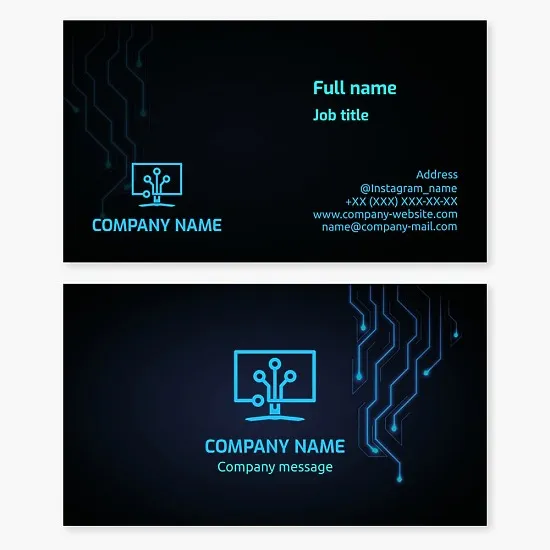 Business Card Template Computer Components, Computer Hardware and Devices